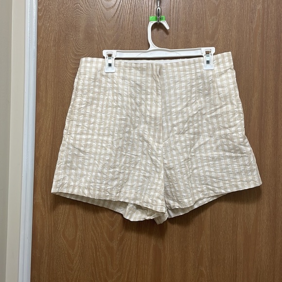 Tan and White Plaid Cotton Set - Picture 2 of 6